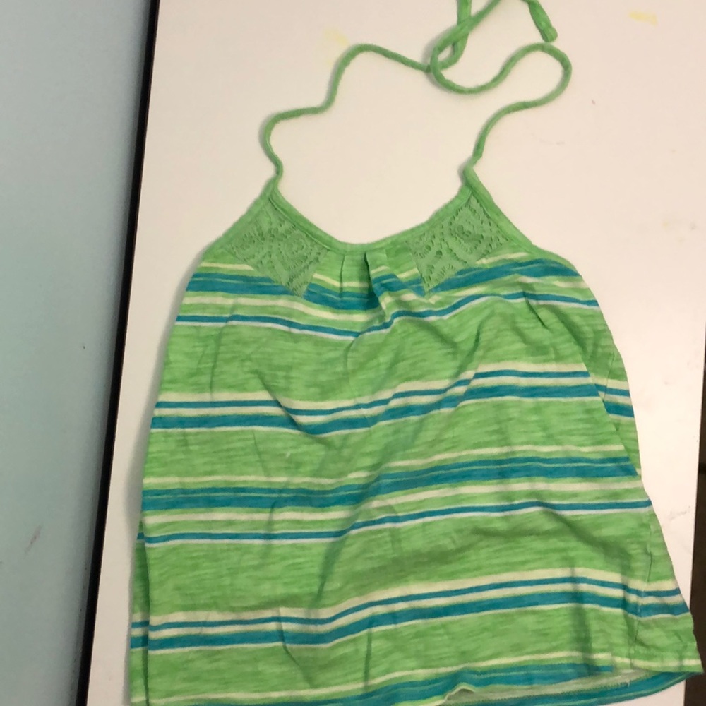 green tank top